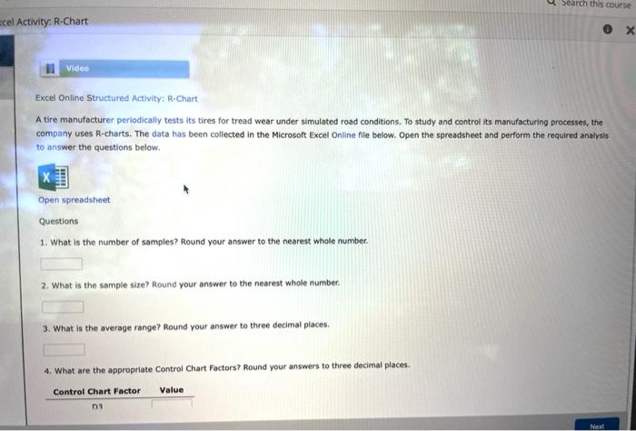 Search this course cel Activity: R.Chart Video