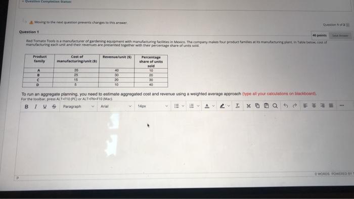 Moving to the next question prevent changes to