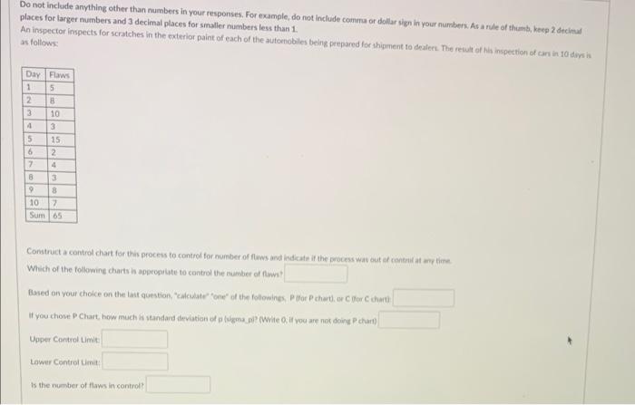 fill in blanks Do not include anything other than