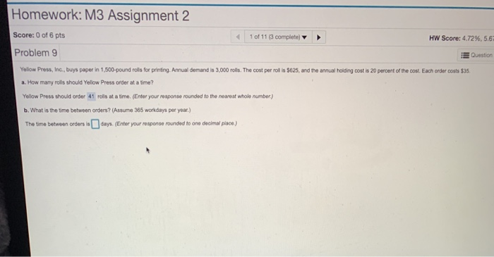 Homework: M3 Assignment 2 Score: 0 of 6 pts