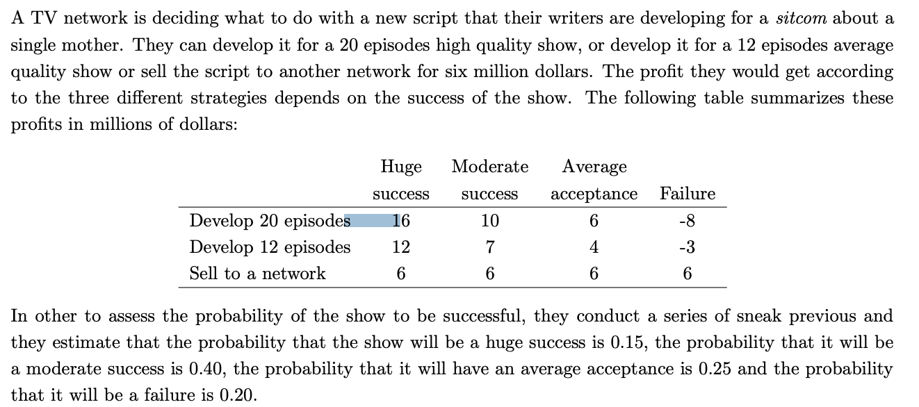 1. What is the probability of earning 6 million