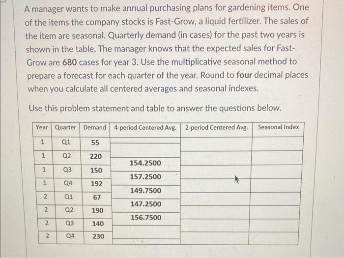 5/6 A manager wants to make annual purchasing