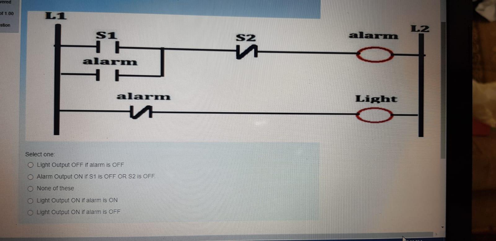 vered of 1.00 L1 estion L2 alarm S2 i S1 +H alarm