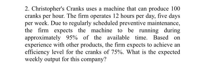 CAPACITY AND CONSTRAINT MANAGEMENT 2.