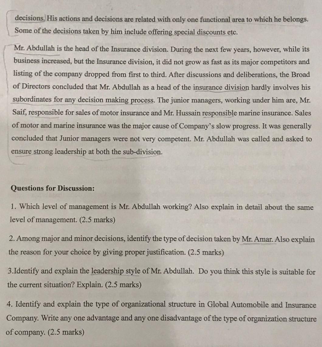 Please solve all the questions Global Automobile