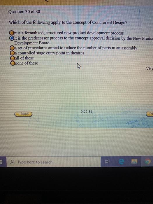 Question 30 of 30 Which of the following apply to