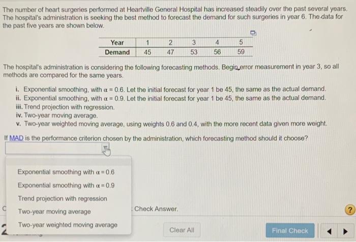 The number of heart surgeries performed at