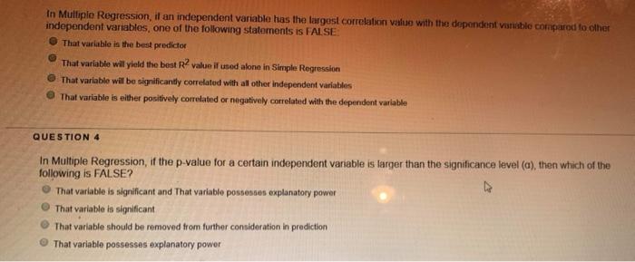 i give like In Multiple Regression, il an