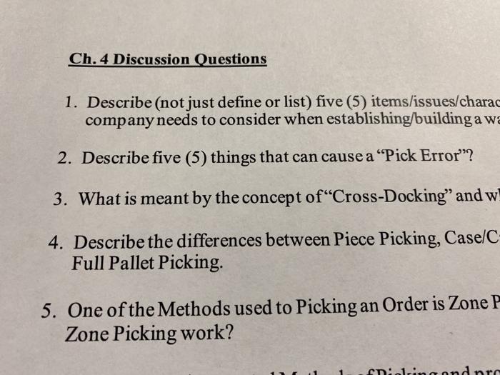 Discribe five things that can cause a pick error?