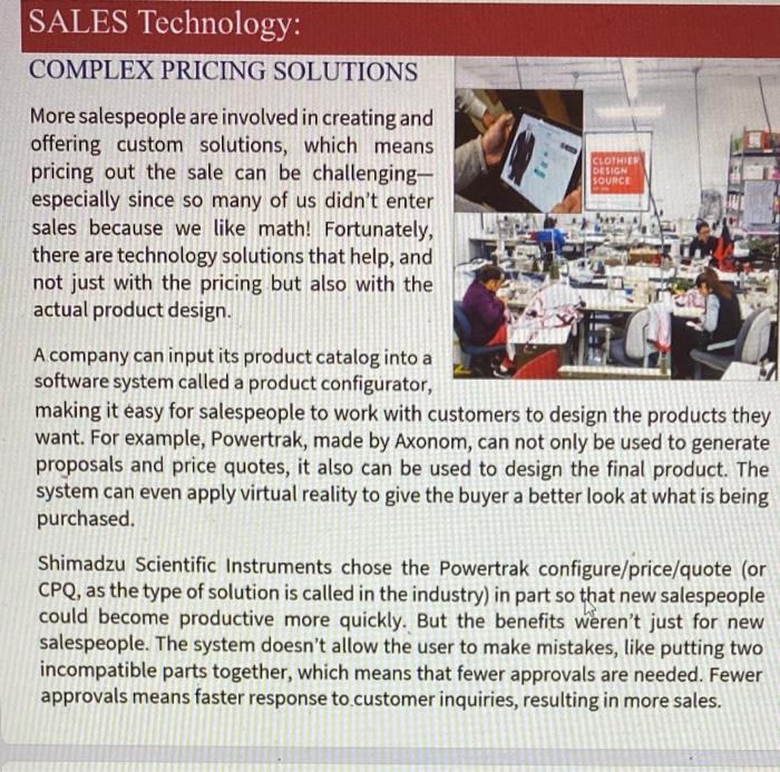 SALES Technology: COMPLEX PRICING SOLUTIONS