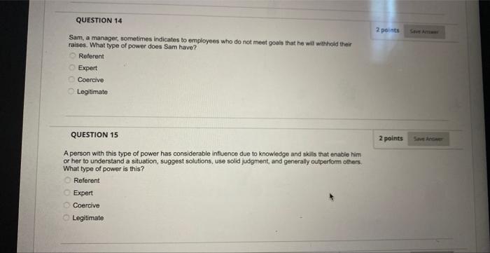 Sam, a manager, sometimes indicates to employees