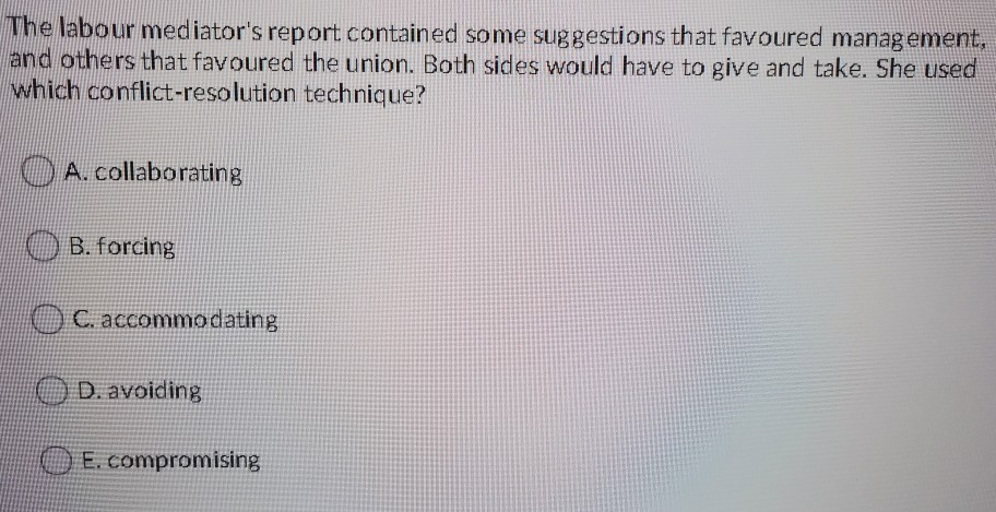 Which conflict-resolution technique is best used