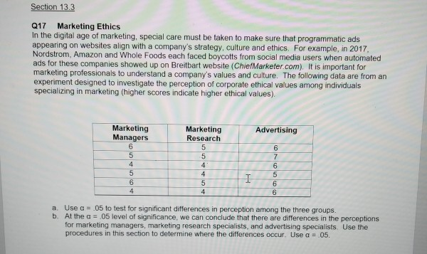 do ASAP Section 13.3 Q17 Marketing Ethics In the