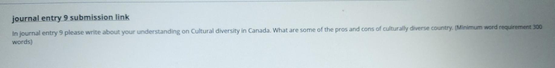 journal entry 9 submission link In journal entry