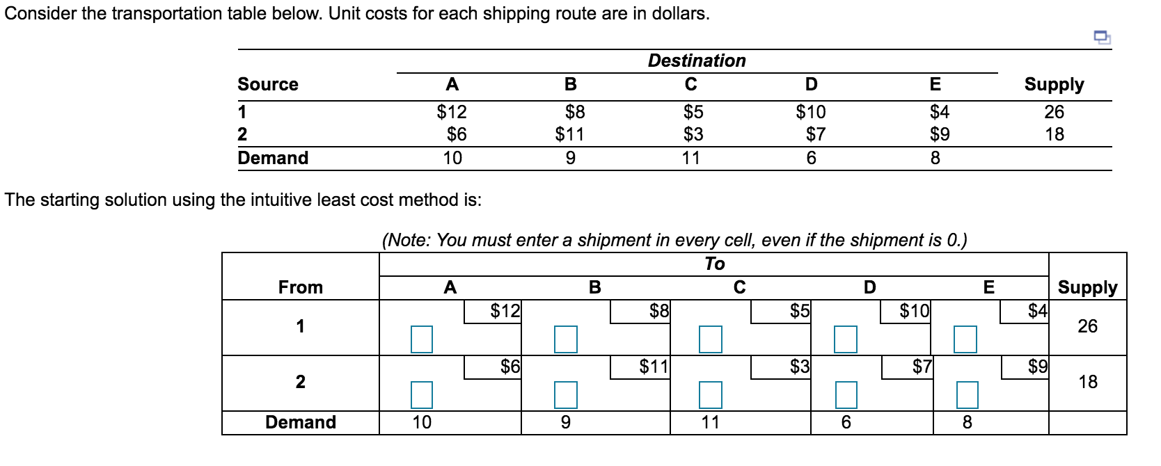 Show calculations if possible Consider the