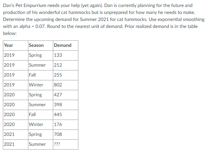 I need answer for the second part... Dan's Pet