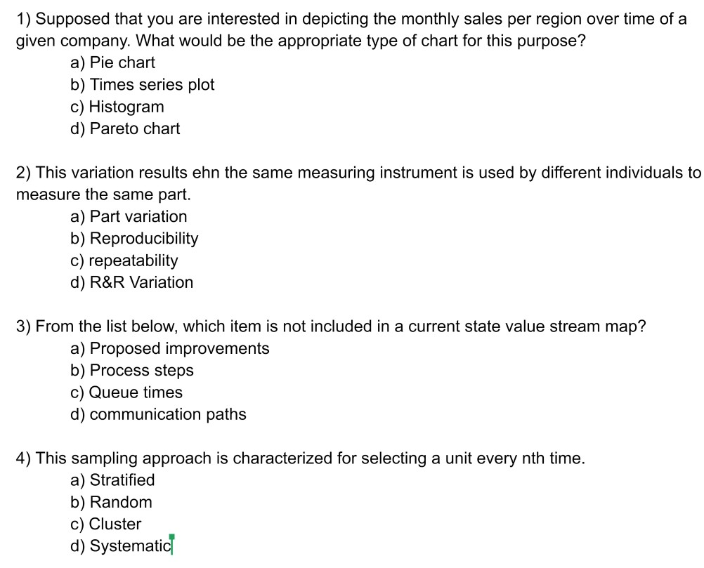 Please answer those multiple choice questions.
