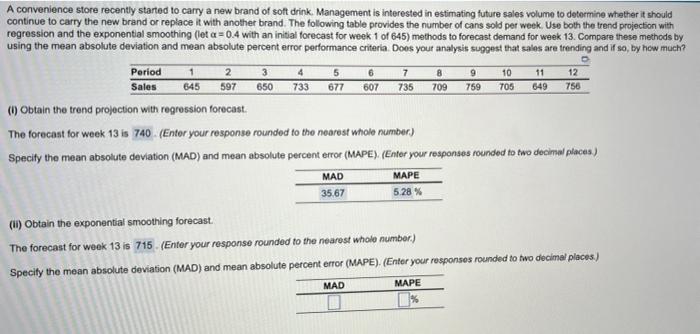 specify the mean absolute and mean absolute