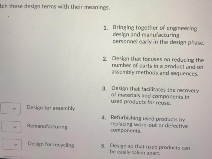 match with definition Components. < Design for