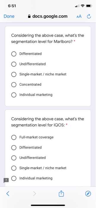 6:50 docs.google.com Marlboro & IQOS by Philip