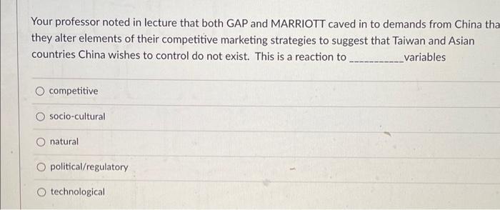 help plz Your professor noted in lecture that