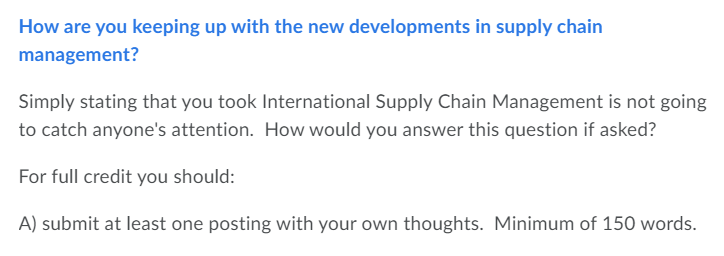 How are you keeping up with the new developments