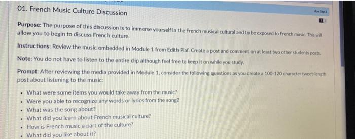 listen to Edith Piaf. why is french music