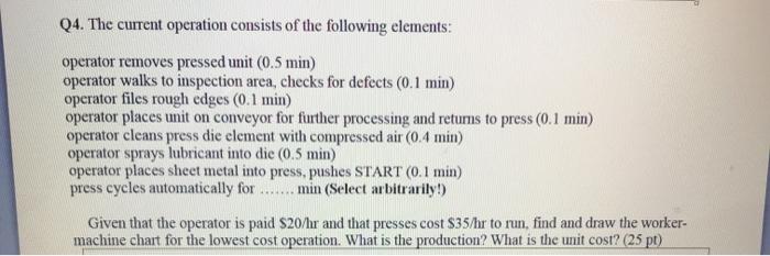 Work Analysis and Design Question Q4. The current