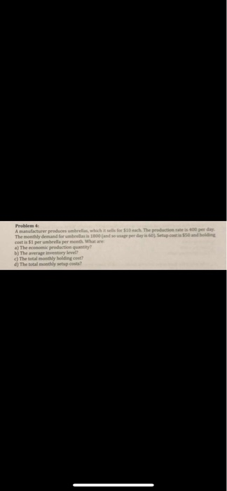 Problem e d Secosis The monthly demand for mbi