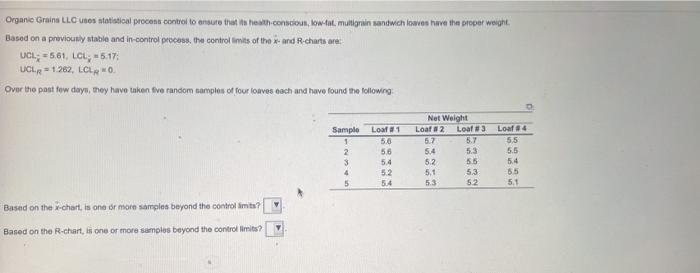 Organic Grains LLC uses statistical process