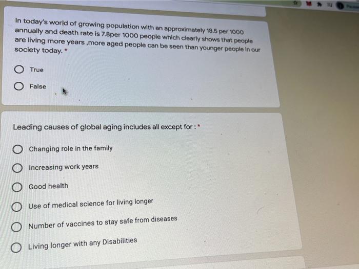 In today's world of growing population with an