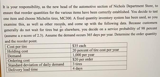 It is your responsibility, as the new head of the