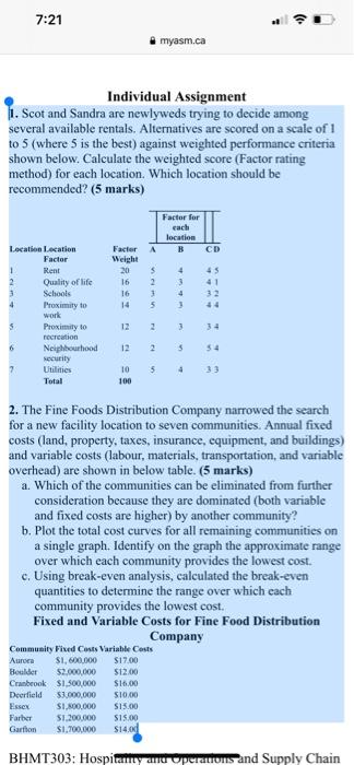 1. Scot and Sandra are newlyweds trying to decide