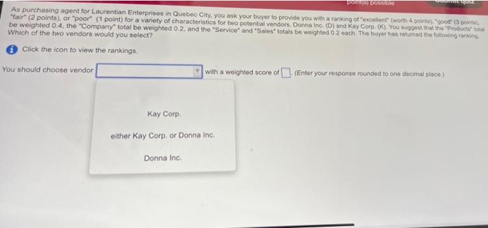 ON TRONS POSSIDIO As purchasing agent for