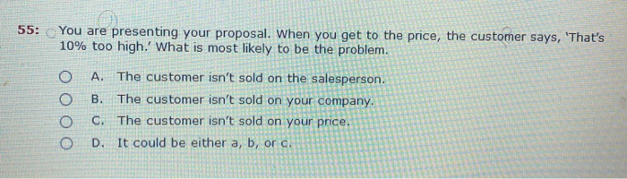 55: You are presenting your proposal. When you