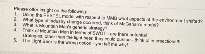 Please offer insight on the following: 1. Using