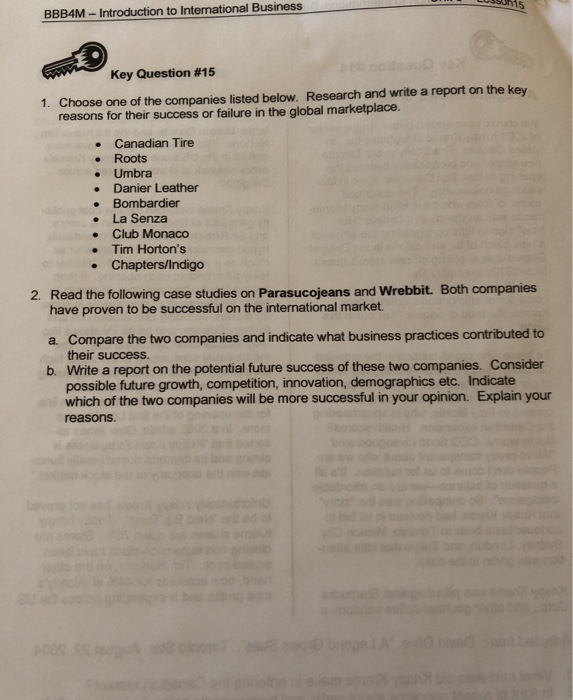 3505 BBB4M - Introduction to International