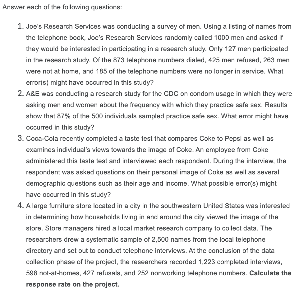 Answer each of the following questions: 1. Joe's