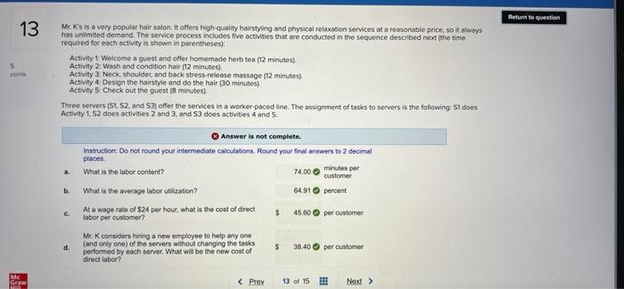 need help with only part E-H Return to question