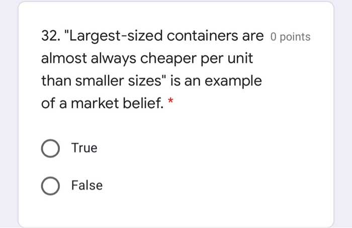 32. "Largest-sized containers are o points almost