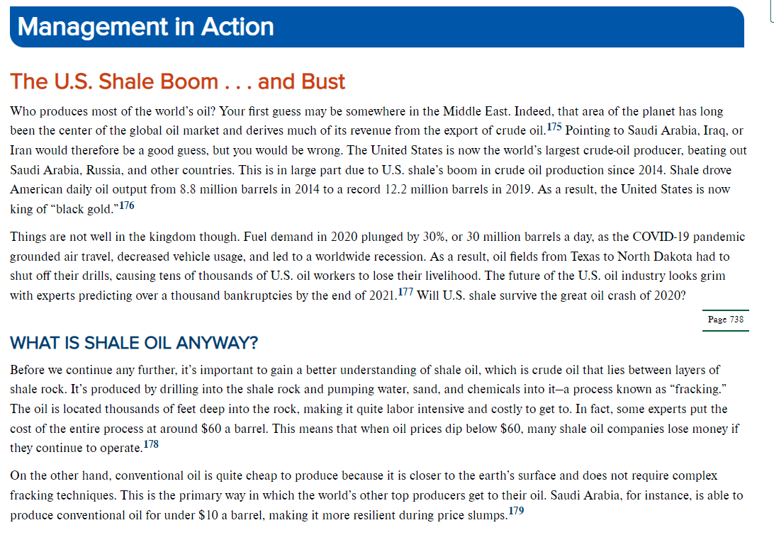 Management in Action The U.S. Shale Boom ... and