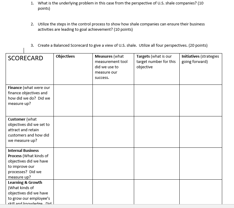 Management in Action The U.S. Shale Boom ... and