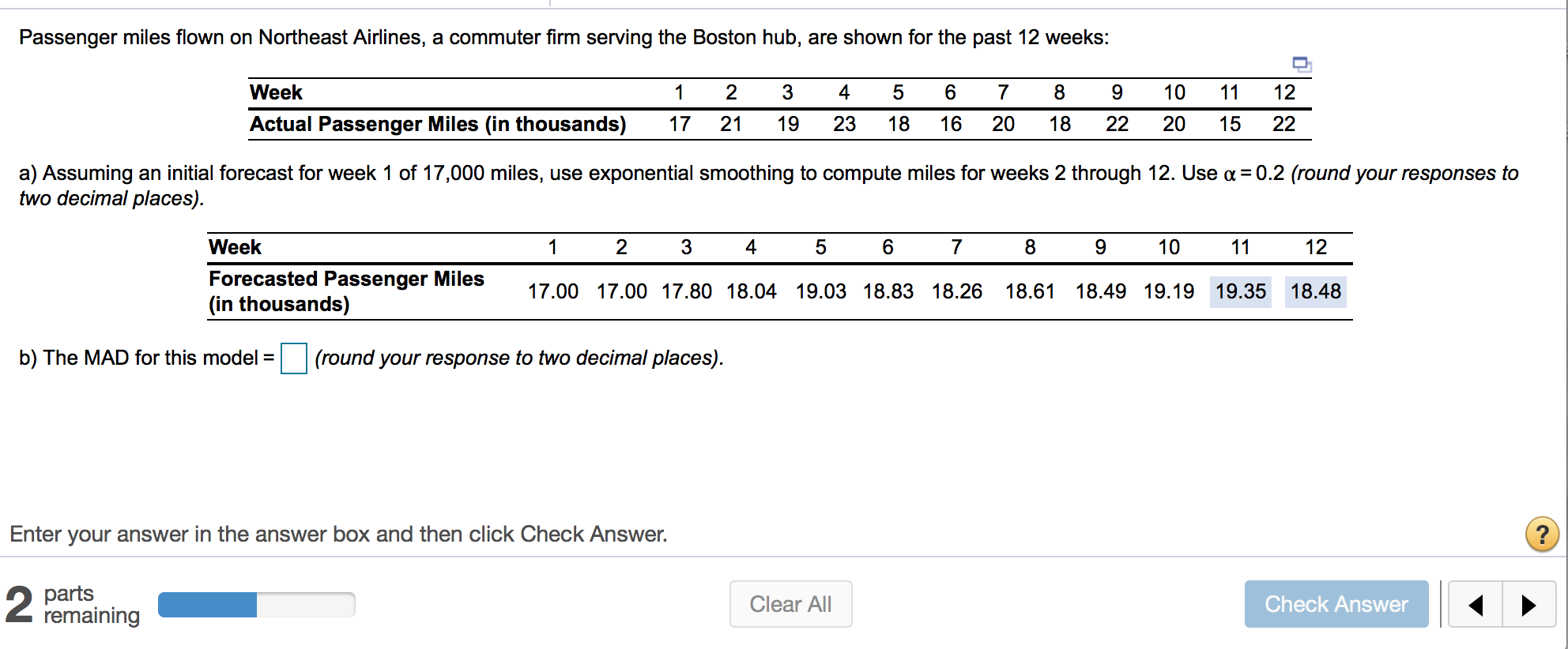 Passenger miles flown on Northeast Airlines, a