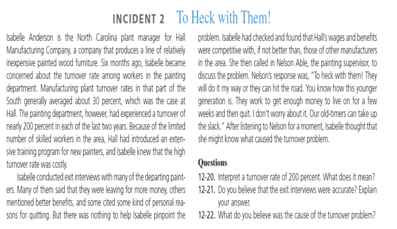 INCIDENT 2 To Heck with Them! Isabelle Anderson