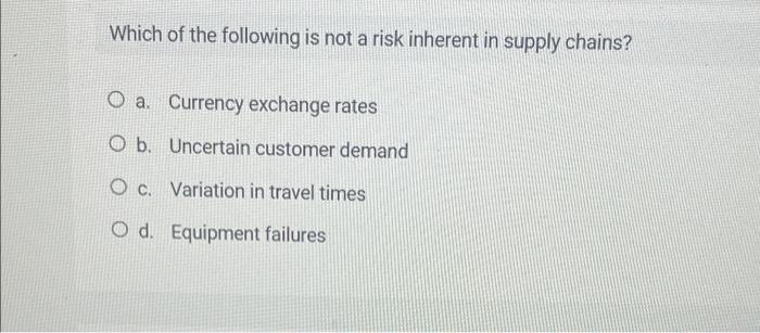 Which of the below do firms generally consider