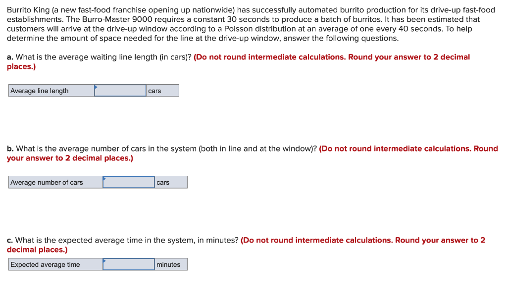Burrito King (a new fast-food franchise opening