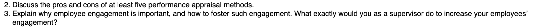 2. Discuss the pros and cons of at least five