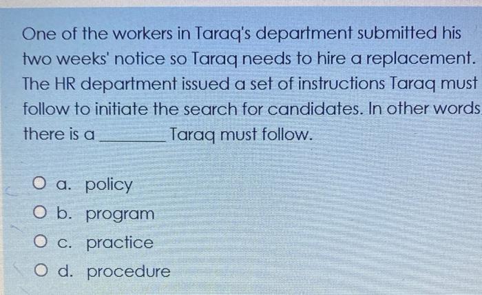 One of the workers in Taraq's department