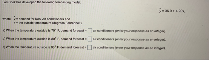Following are two weekly forecasts made by two