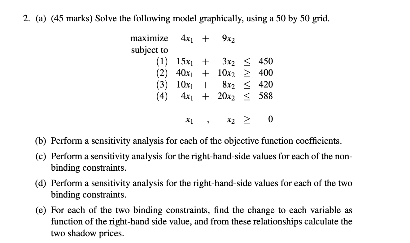 Please solve the whole question which are